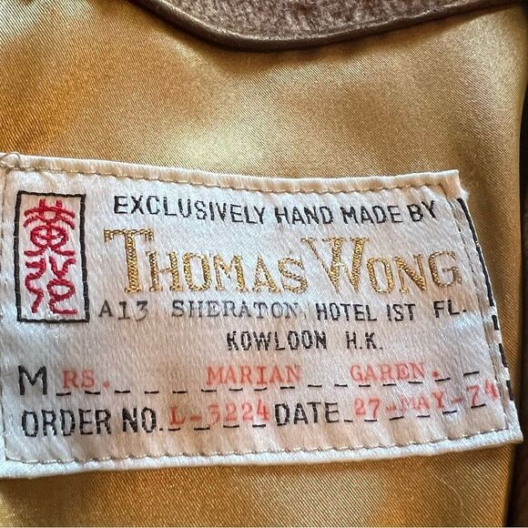 70s CASHMERE WRAP COAT TAN RELAXED MINIMALIST CUSTOM TAILORED XL HERMES XL - Picture 16 of 16